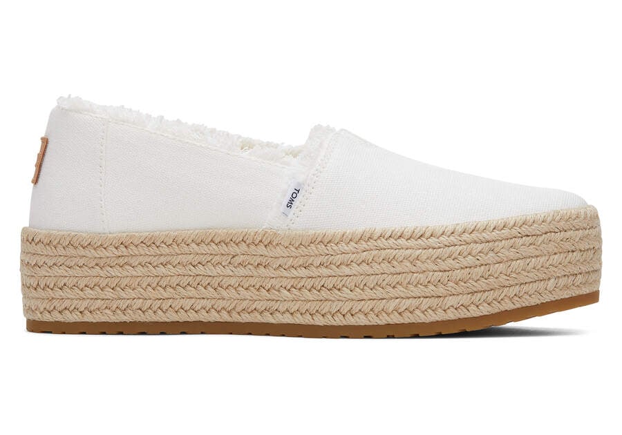 Toms Valencia Plataforma Alpargata Blancas Chile | CL295-366