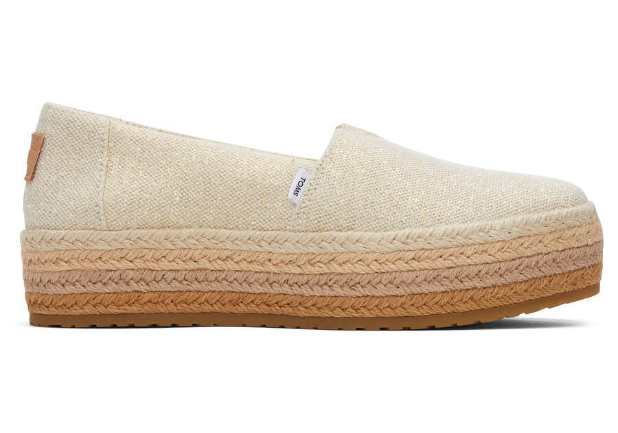 Toms Valencia Plataforma Alpargata Marrones Metal Chile | CL456-112