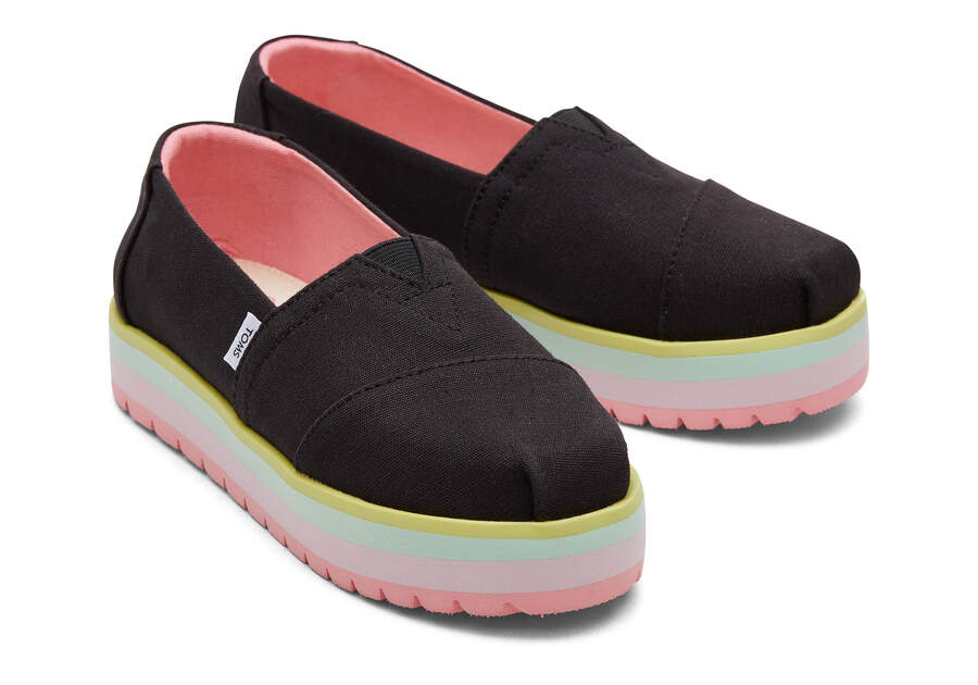 Toms Youth Alp Plataforma Lona Negras Chile | CL278-404