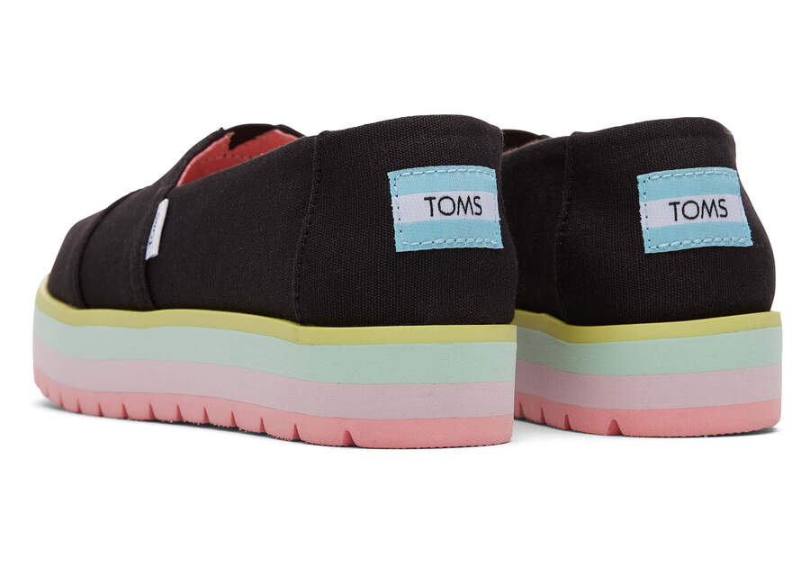 Toms Youth Alp Plataforma Lona Negras Chile | CL278-404