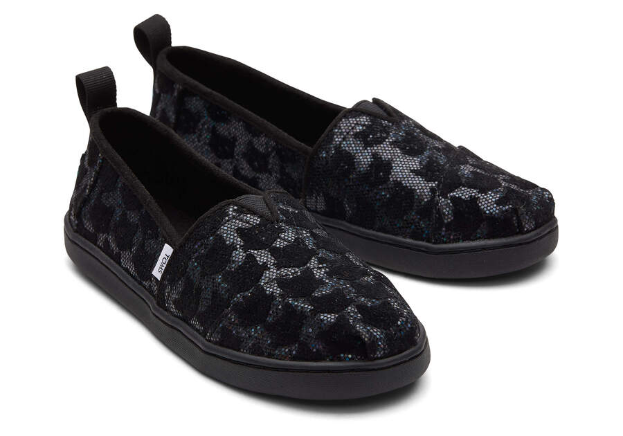 Toms Youth Alpargata Cats Negras Chile | CL149-159