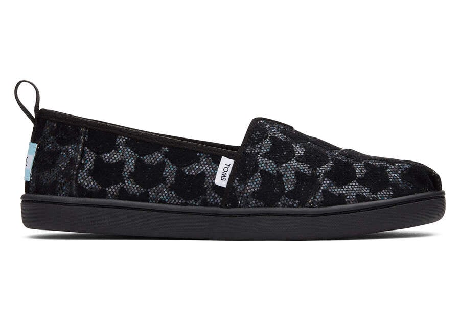 Toms Youth Alpargata Cats Negras Chile | CL149-159