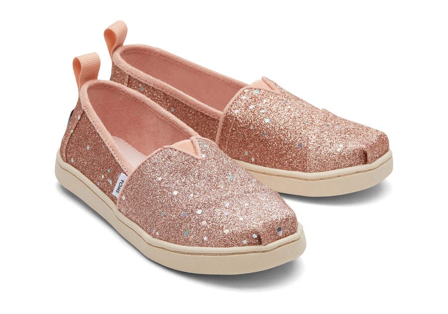 Toms Youth Alpargata Glitter Rosas Doradas Chile | CL352-414