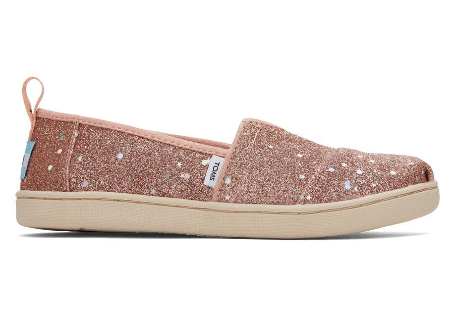 Toms Youth Alpargata Glitter Rosas Doradas Chile | CL352-414