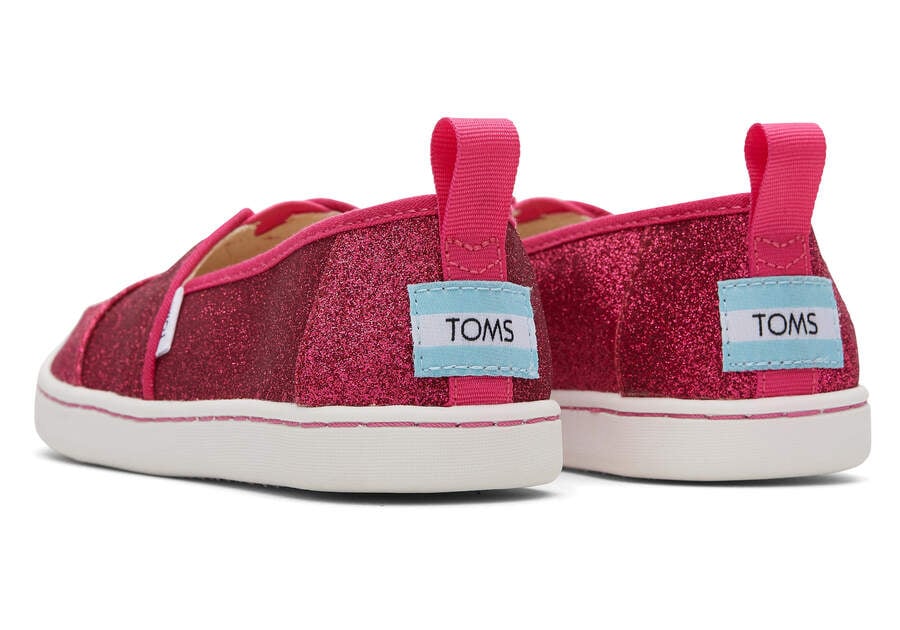 Toms Youth Alpargata Glitter Rosas Oscuro Chile | CL314-587