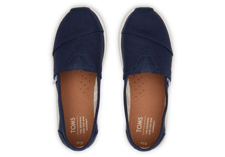 Toms Youth Alpargata Lona Azul Marino Chile | CL294-028