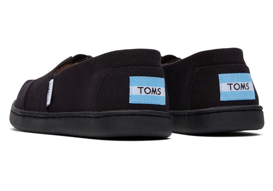 Toms Youth Alpargata Lona Negras Chile | CL486-961