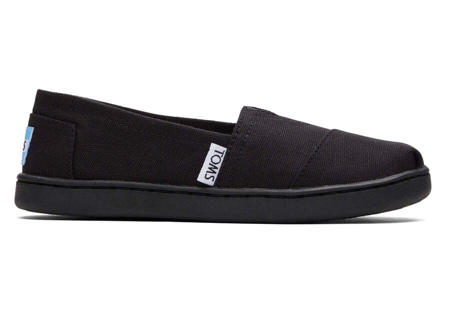 Toms Youth Alpargata Lona Negras Chile | CL486-961