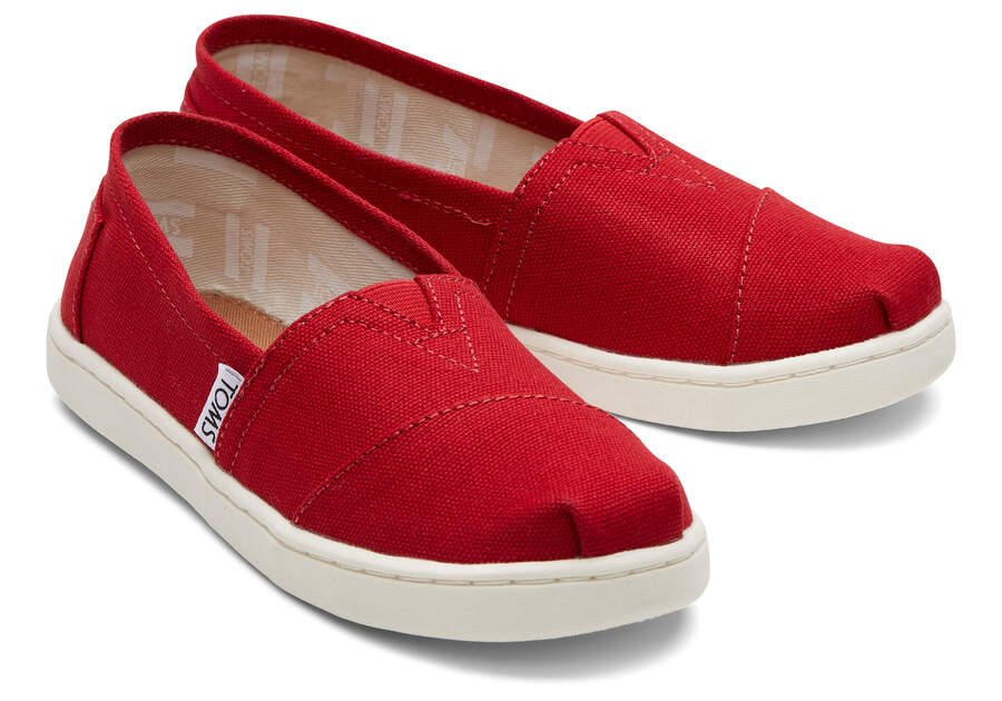 Toms Youth Alpargata Lona Rojas Chile | CL891-165