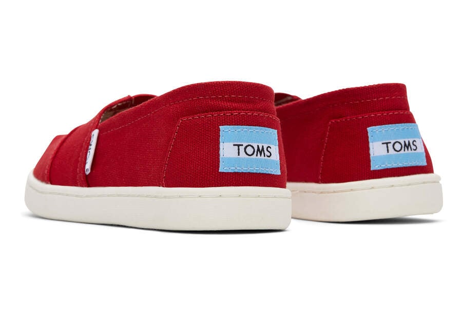 Toms Youth Alpargata Lona Rojas Chile | CL891-165