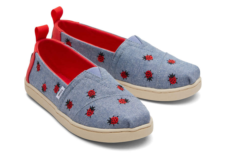 Toms Youth Alpargata Lucky Ladybugs Azules Chile | CL840-751