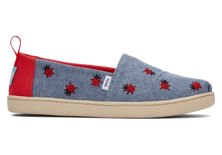 Toms Youth Alpargata Lucky Ladybugs Azules Chile | CL840-751