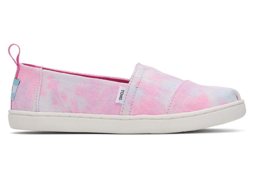 Toms Youth Alpargata Multi Tie Dye Twill Rosas Multicolor Chile | CL187-342