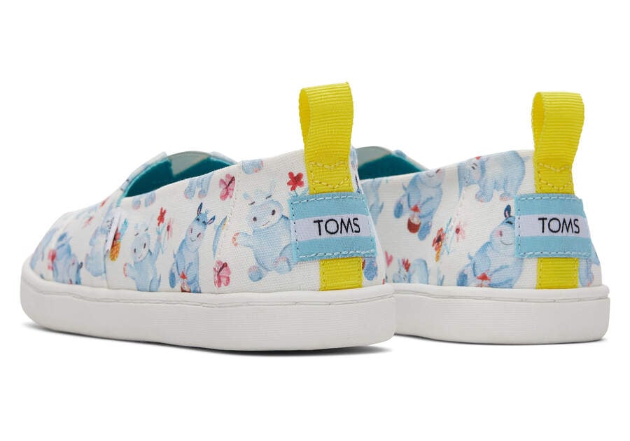 Toms Youth Alpargata Summer Hippos Blancas Chile | CL771-607