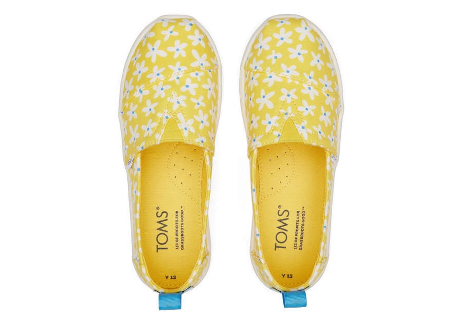 Toms Youth Alpargata Sun Daisies Amarillo Naranjas Chile | CL435-324