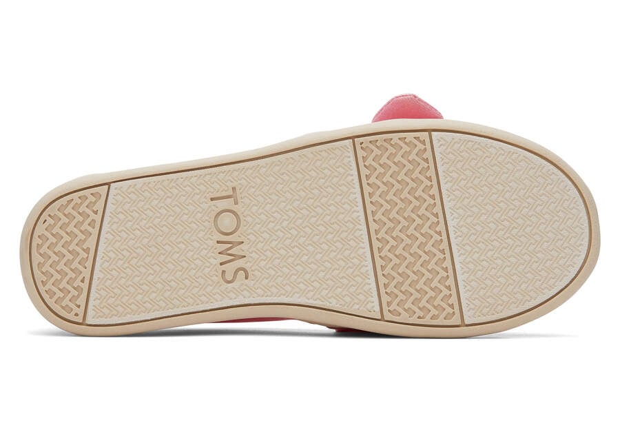 Toms Youth Alpargata Twill Glimmer Bow Rosas Chile | CL387-109