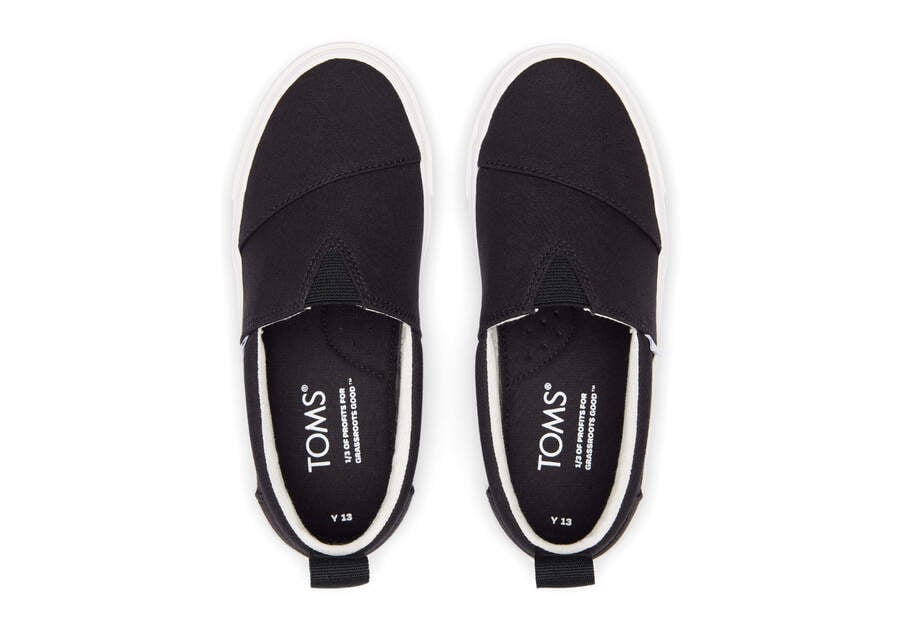 Toms Youth Fenix Slip-On Lona Negras Chile | CL848-178