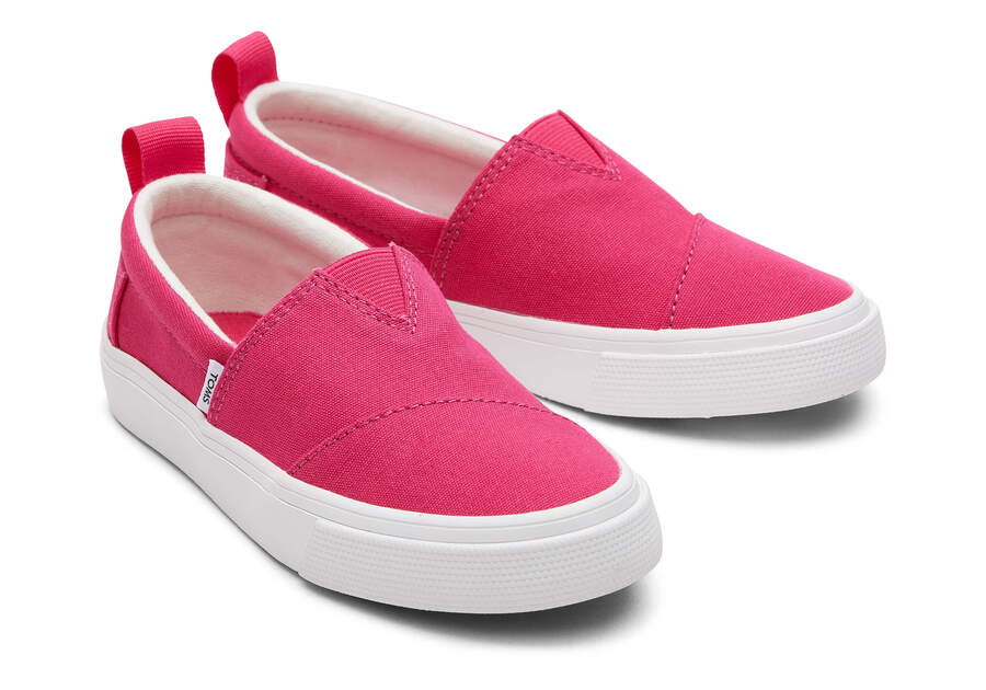 Toms Youth Fenix Slip-On Lona Rosas Oscuro Chile | CL420-029