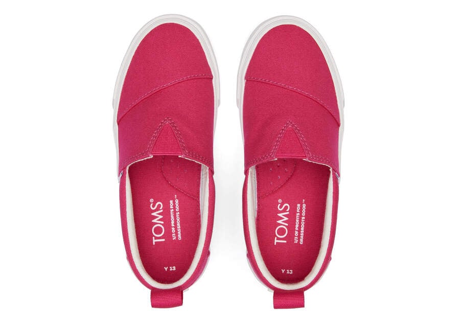 Toms Youth Fenix Slip-On Lona Rosas Oscuro Chile | CL420-029