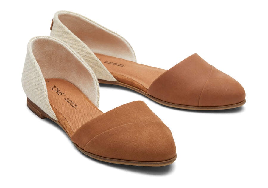 Zapatos Planos Toms Jutti D'Orsay Planos Marrones Beige Chile | CL798-295