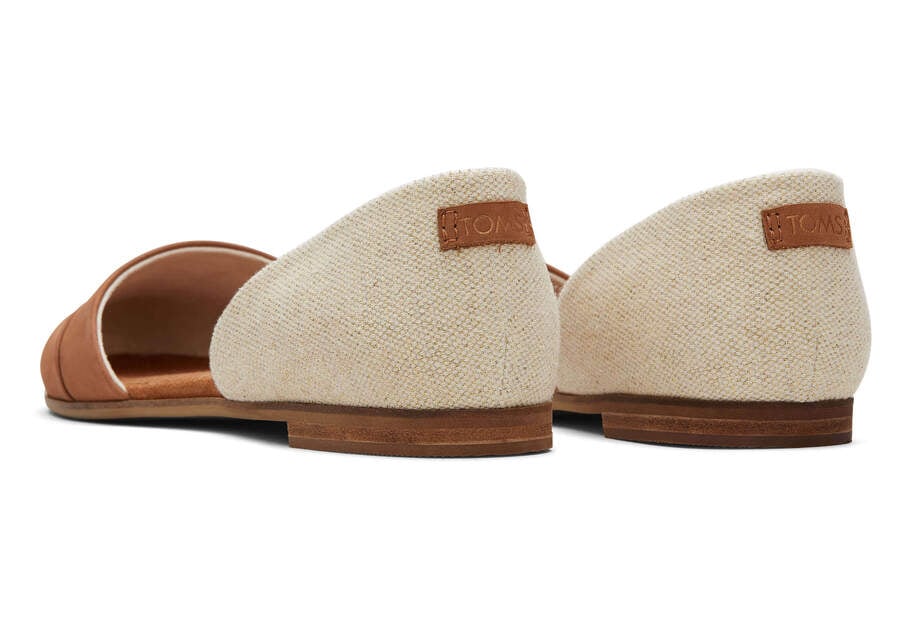 Zapatos Planos Toms Jutti D'Orsay Planos Marrones Beige Chile | CL798-295