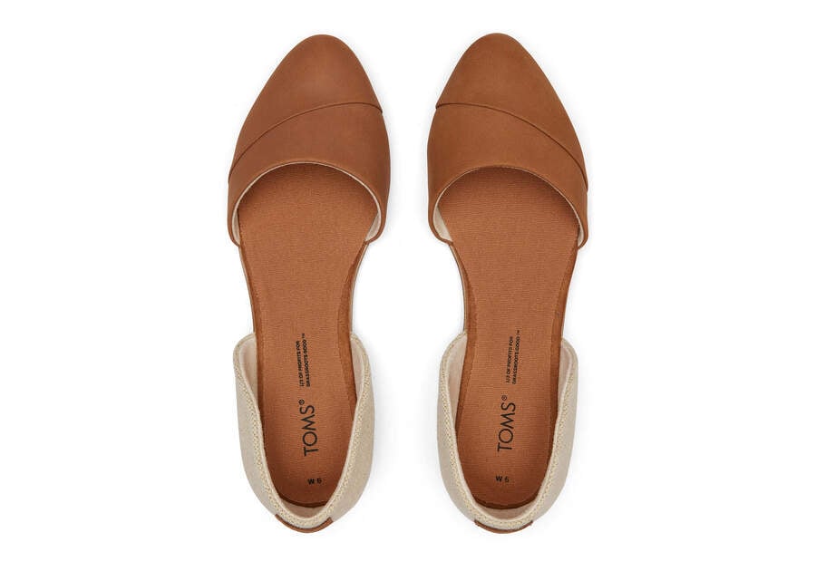 Zapatos Planos Toms Jutti D'Orsay Planos Marrones Beige Chile | CL798-295