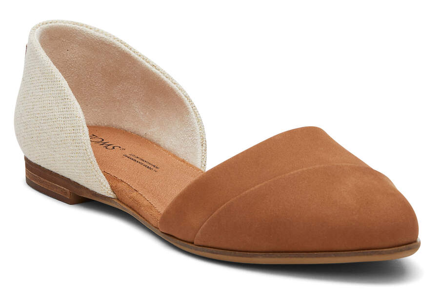 Zapatos Planos Toms Jutti D'Orsay Planos Marrones Beige Chile | CL798-295