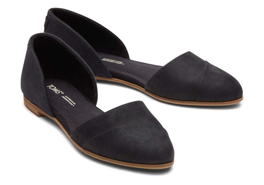 Zapatos Planos Toms Jutti D'Orsay Planos Negras Chile | CL960-057