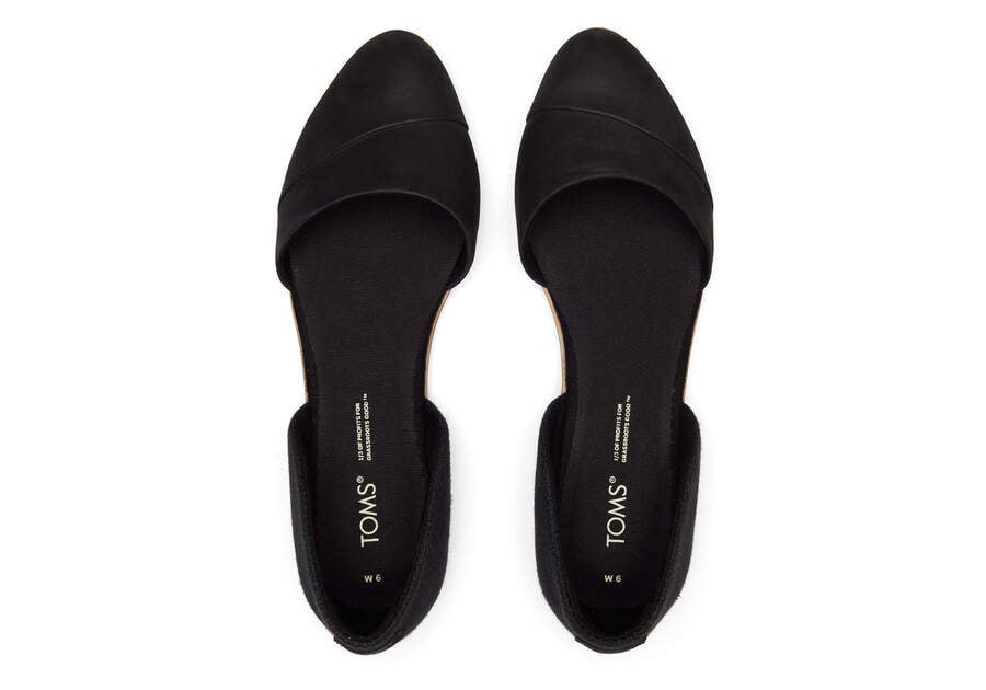 Zapatos Planos Toms Jutti D'Orsay Planos Negras Chile | CL960-057