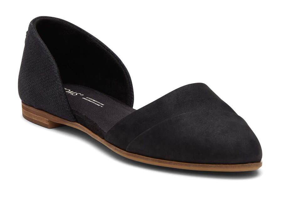 Zapatos Planos Toms Jutti D'Orsay Planos Negras Chile | CL960-057