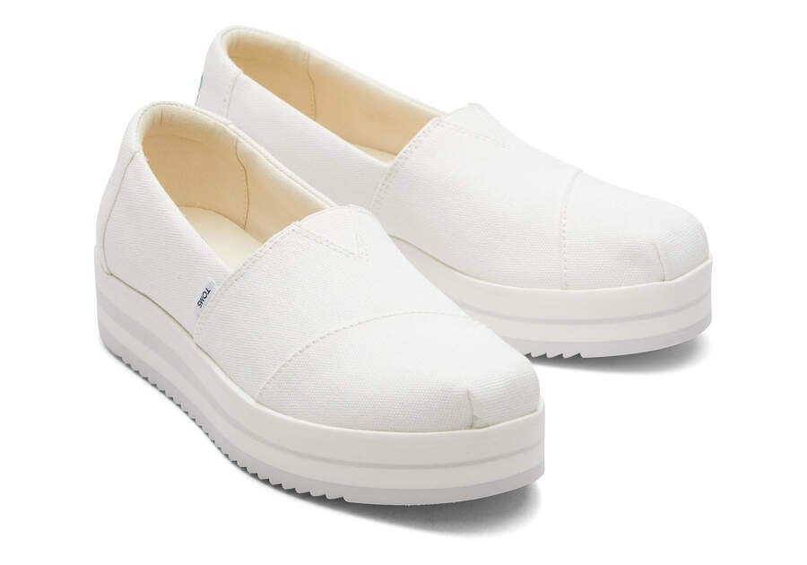 Zapatos Plataforma Toms Alpargata Midform Alpargata Blancas Chile | CL232-333