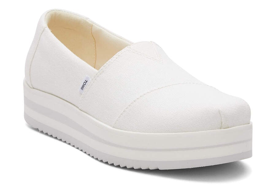 Zapatos Plataforma Toms Alpargata Midform Alpargata Blancas Chile | CL232-333