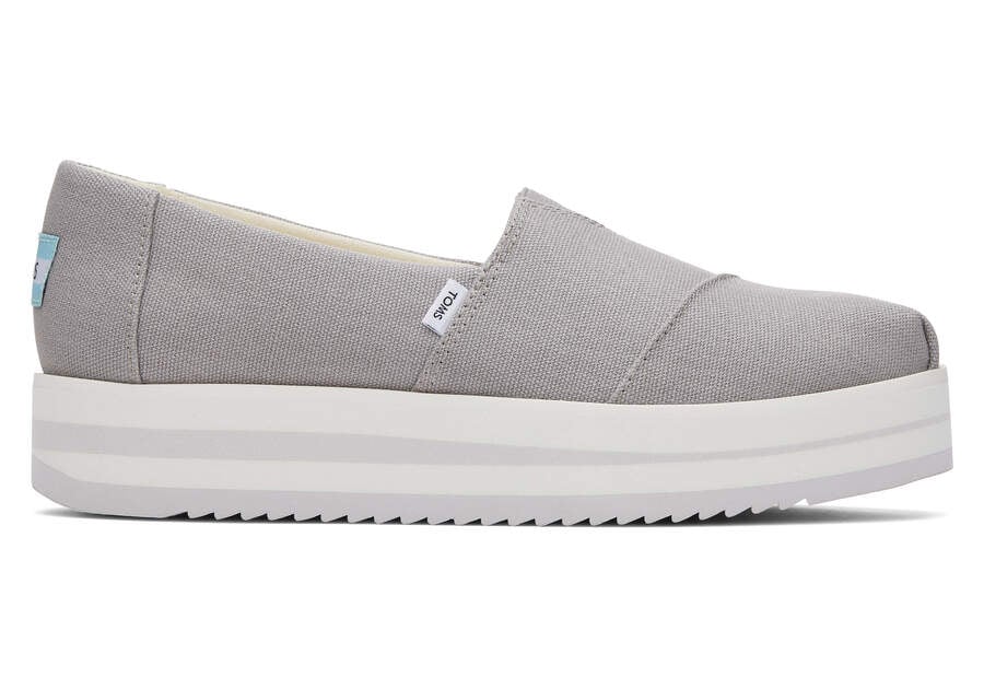 Zapatos Plataforma Toms Alpargata Midform Alpargata Gris Chile | CL743-783