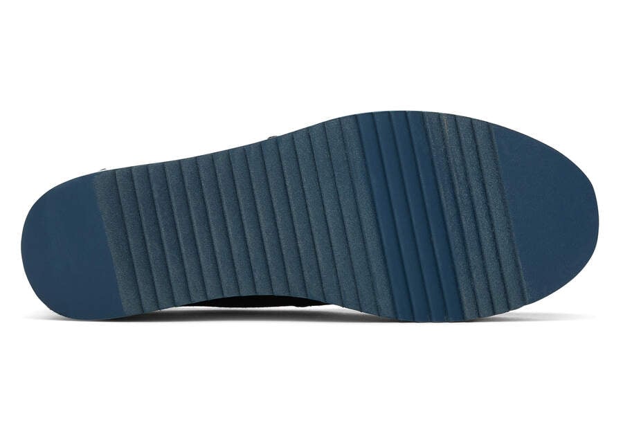 Zapatos Plataforma Toms Alpargata Plataforma Alpargata Negras Azules Chile | CL553-417