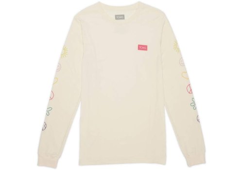 Camiseta Toms Icon Long Sleeve Tee Beige Chile | CL598-552