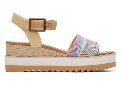 Sandalias Toms Diana Wedge Sandal Beige Chile | CL781-077