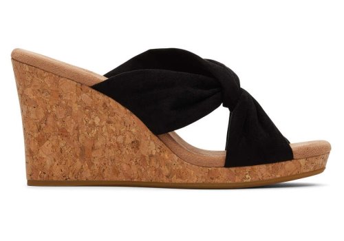 Sandalias Toms Serena Wedge Sandal Negras Chile | CL618-311