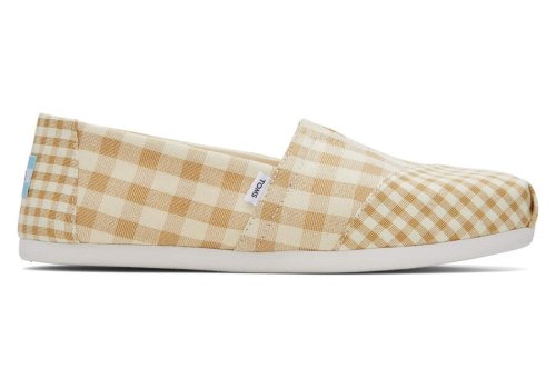 Toms Alpargata Gingham Marrones Chile | CL540-728