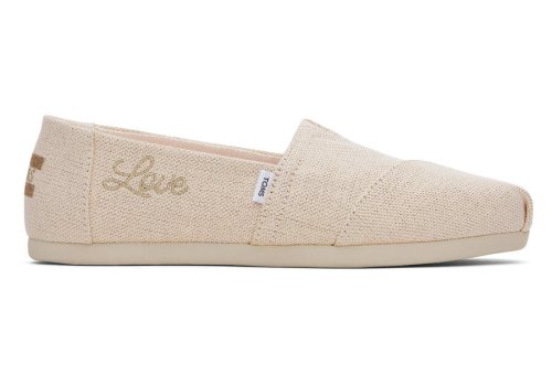 Toms Alpargata Metallic Linen Rosas Metal Chile | CL650-657