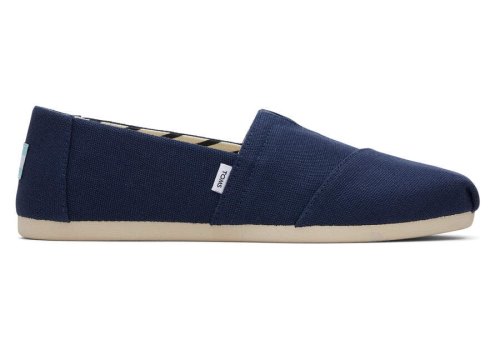 Toms Alpargata Recycled Algodon Anchos Ancho Azul Marino Chile | CL878-444