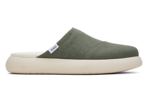 Toms Mallow Mule Heritage Lona Verde Chile | CL259-467