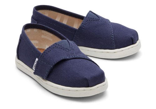 Toms Tiny Alpargata Lona Azul Marino Chile | CL688-084