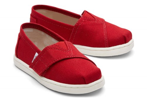 Toms Tiny Alpargata Lona Rojas Chile | CL413-825