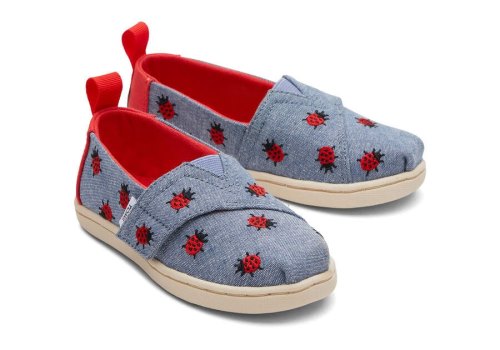 Toms Tiny Alpargata Lucky Ladybugs Azules Chile | CL717-200